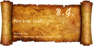 Moring Györe névjegykártya